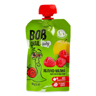Пюре Bob Snail Baby яблуко-малина д/п (90г)