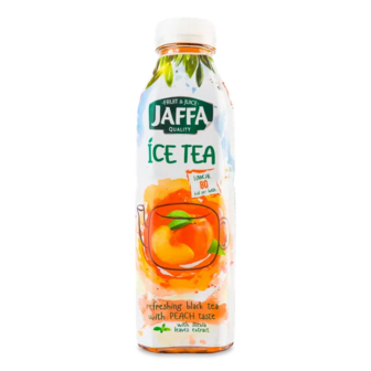 Чай холодний Jaffa Ice Tea чорний зі смаком персику з екстрактом листя стевії (0,5л)