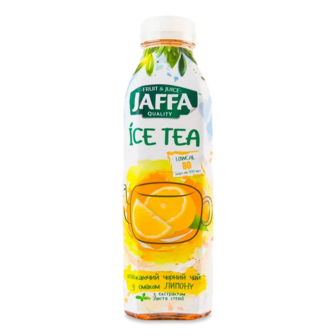 Чай холодний Jaffa Ice Tea чорний зі смаком лимона з екстрактом листя стевії (0,5л)