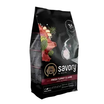 Savory Small Breed cухий корм для собак 3 кг - індичка та ягня