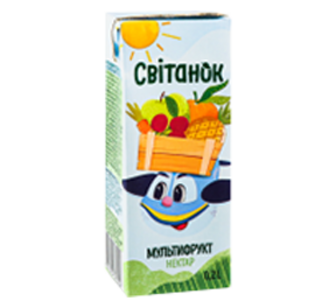 Нектар Світанок Мультифруктовий 0,2л ТПАК