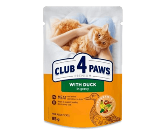Корм для котів Club 4 Paws Premium з качкою в соусі (85г)