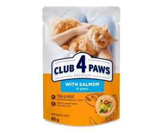 Корм для котів Club 4 Paws Premium з лососем в желе (85г)
