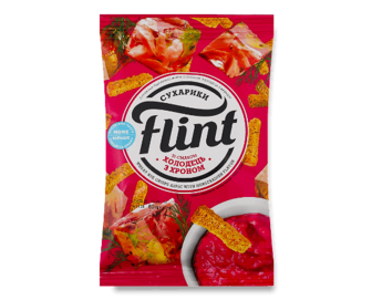 Сухарики Flint пшенично-житні зі смаком холодець з хроном (60г)
