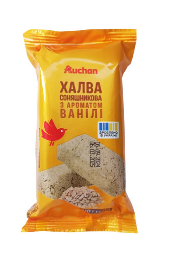 Халва Auchan соняшникова ванільна 210 г (4823090135126)