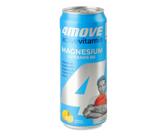 Напій 4move Active magnesium + vitamin негазований безалкогольний з/б (0,33л)