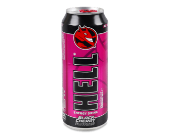 Напій енергетичний Hell Black Cherry безалкогольний газований з/б (0,5л)