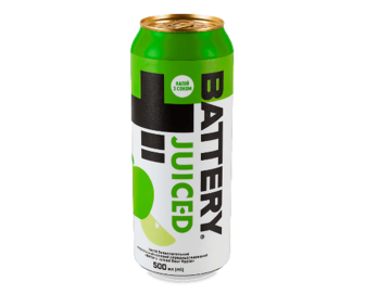 Напій енергетичний Battery Juiced Sour Apple безалкогольний з/б (0,5л)
