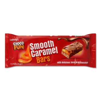 Набір батончиків Choco Fun Smooth Caramel молочний шоколад (6*36г)