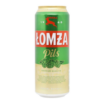 Пиво 0,5 л Lomza Pils світле пастеризоване 6% об ж/б Польща 