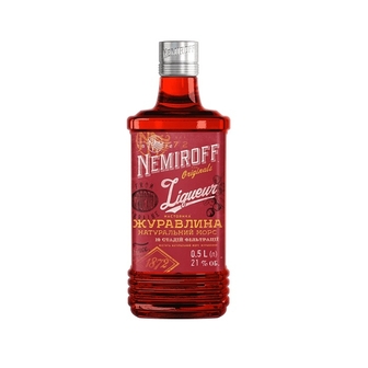 Настоянка 0,5 л NEMIROFF ЖУРАВЛИНА Штоф Оригінал 21% ск/бкт 