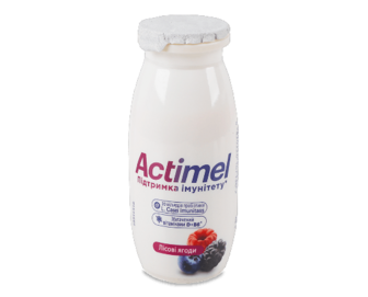 Продукт кисломолочний Actimel лісові ягоди 1,4%, пляшка (100г)