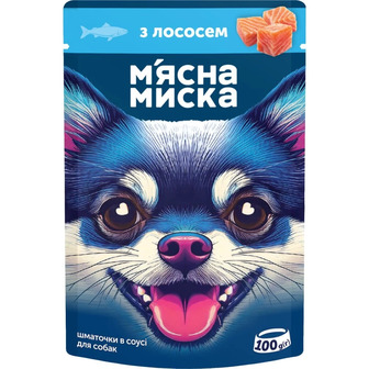 Корм вологий для собак М'ясна Миска з лососем 100 г (4820255194790)