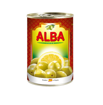 Оливки Alba Food фаршировані лимоном 420 мл (8435761500315)