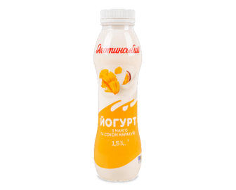 Йогурт Яготинський з манго та соком маракуї 1,5% (270г)