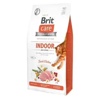 Brit Care Cat GF Indoor Anti-stress сухий корм для котів 7 кг - курка