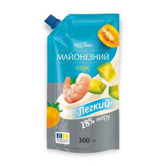 Майонезний соус 300 г Своя лінія Легкий 28% д/пак 