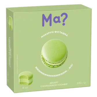 Морозиво Ма? Макарун пломбір смак фісташка, 240г (240г)