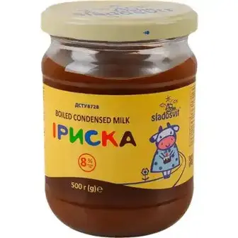 Продукт згущений Сладосвіт Іриска варений 8% 500 г