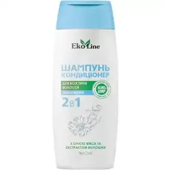 Шампунь-кондиціонер EkoLine 2в1 з олією вівса та екстрактом волошки 250 мл