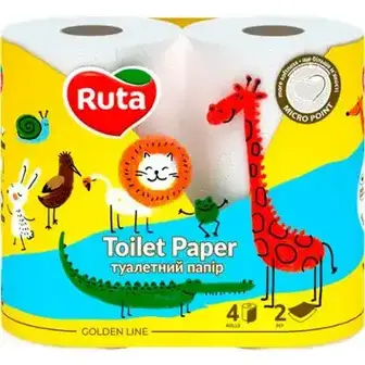 Папір туалетний Ruta Kids 2-шаровий 4 шт