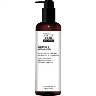 Гель для умивання Beauty Derm Skin fiction Очищаючий з AHA-кислотами і чорницею 200 мл