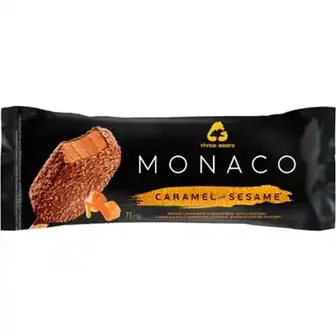 Морозиво Три Ведмеді Monaco карамель-кунжут 75 г