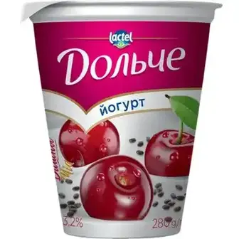 Йогурт Дольче Вишня та чіа 3.2% 280 г