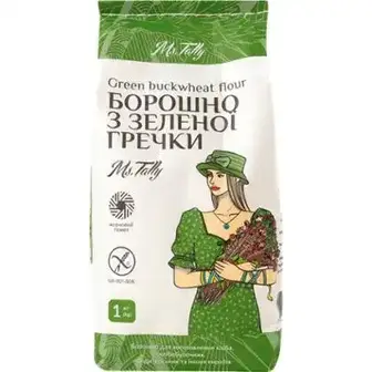 Борошно з зеленої гречки Ms.Tally без глютену 1 кг