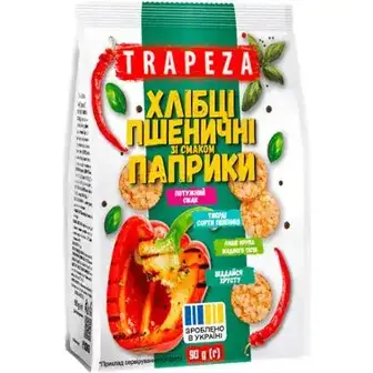 Міні-Хлібці пшеничні Trapeza Пікантна паприка 90 г