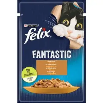 Корм Felix Fantastic з індичкою в желе для котів 85 г