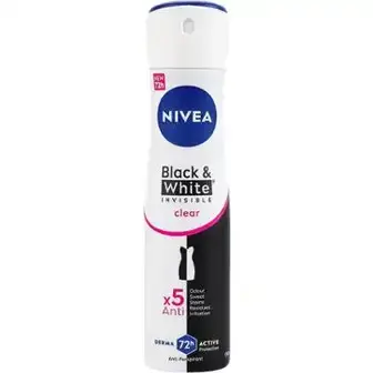 Дезодорант Nivea Clear Невидимий Захист для чорного та білого спрей для жінок 150 мл