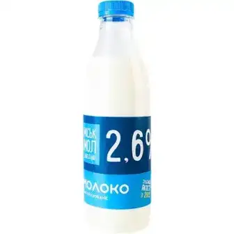 Молоко Міськмолзавод №1 пастеризоване 2,6% 850 г