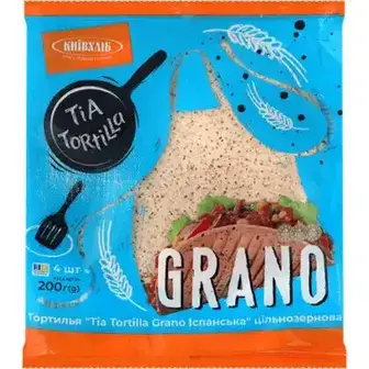 Тортилья Київ Хліб Tia Tortilla Grano Іспанська цільнозернова 200 г