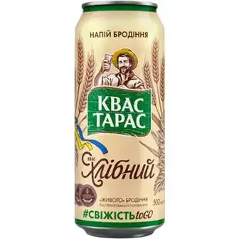 Квас Тарас Хлібний живого бродіння 0,5 л