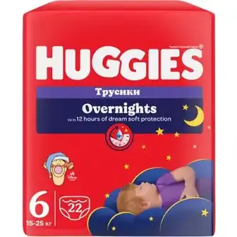 Трусики-підгузки Huggies Нічні 6 на 15-25 кг 22 шт