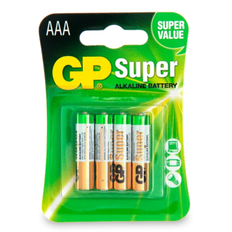 Батарейки GP Super + Alkaline AAA LR03