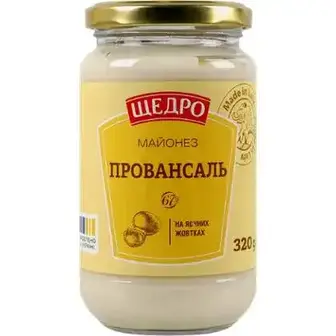 Майонез Щедро Провансаль 67% 320 г