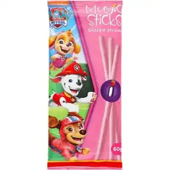 Соломка Рома Magic sticks глазурована зі смаком полуниці 60 г