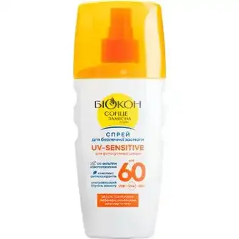 Cпрей Біокон UV-Sensetive SPF-60 для безпечної засмаги 160 мл