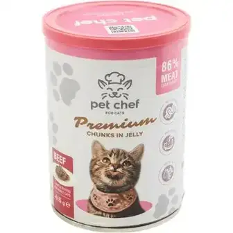 Корм для котів Pet Chef з яловичиною вологий 415 г