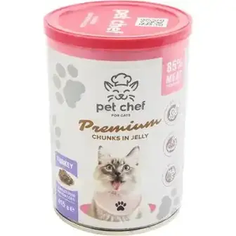 Корм для котів Pet Chef з індичкою вологий 415 г