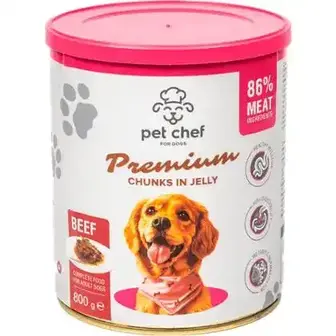 Корм для собак Pet Chef з яловичиною вологий 800 г