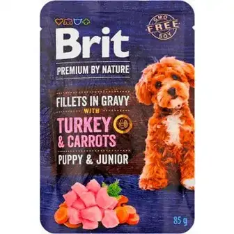 Корм для собак Brit Premium з індичкою і морквою вологий 85 г