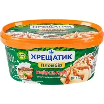 Морозиво Хрещатик Київський торт пломбір 15% 500 г