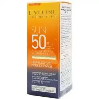 Сонцезахисна емульсія Eveline SPF 50 для чутливої шкіри обличчя 50 мл