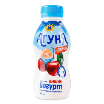 Йогурт Агуня вишня для дітей від 8 міс 2,7% (185г)