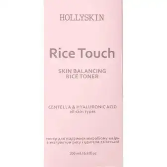 Тонер Hollyskin Rice Touch з екстрактом центели азійської і рисом 200 мл
