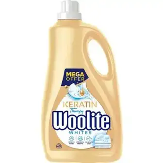 Засіб для прання рідкий Woolite для світлих та білих тканин з кератином 3,6 л