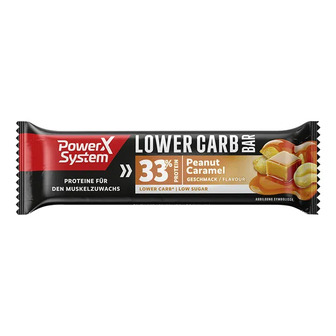 Батончик Power System Lower Carb протеїновий з арахісом і карамеллю (45г)